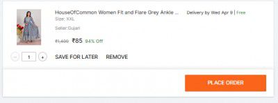 HouseOfCommon Women Fit and Flare Grey Ankle Length Dress