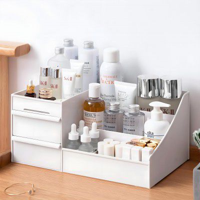 Houshe SYNYEY Cosmetic Organizer Box Drawers Storage Plastic Stationary Box 