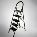 Houza 5 Step Steel Eco Ladder for Home with Anti Skid Shoes Steel Ladder with Platform, 5-Years Warrenty (Jet Black)...