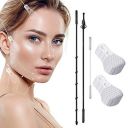 Hoyecl Face Lift Tape, 40Pcs Face Tape Lifting Invisible with Lifting Ropes Elastic, Makeup Tools to Hide Facial Wrinkles and Double Chin, Lift Sagging Skin...