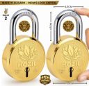 HOZIL 65MM Lock | Hardened Shackle | Double Locking | (Pack of 2)...