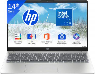 HP 15 (i5 14th Gen) Intel Core 5 120U - (24 GB/512 GB SSD) 15-fd0262TU Thin and Light Laptop 