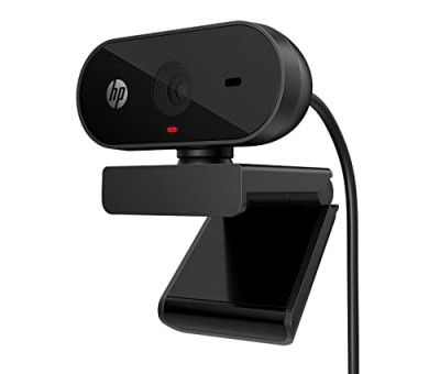 HP 320 FHD Webcam 1080 Full HD 30fps - Plug and Play Setup, 1 Year Warranty (53X26AA), Black