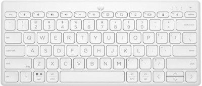 HP 350 Compact Multi-Device connectivity (upto 3 devices) with 2 years battery life Bluetooth Multi-device Keyboard  (White)