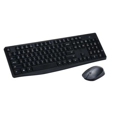 HP CS10 Wireless Keyboard Mouse Combo/2.4 GHz Wireless Connection/Ergonomic Design/Energy and Electricity Saving/Plug and Play, dpi/Black (7YA13PA)