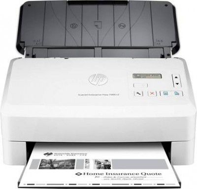 HP Flow 7000 s3 Single Function Monochrome Laser Printer  (White, Toner Cartridge)