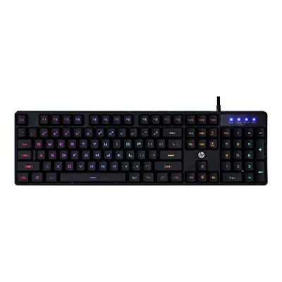 HP K300 Backlit Membrane Wired Gaming Keyboard with Mixed Color Lighting (4QM95AA)