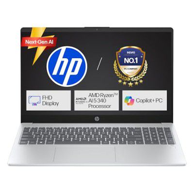HP OmniBook 3 AMD Ryzen AI 5 340 Next Gen AI Laptop, (16GB DDR5, 512GB SSD), fn0007AU