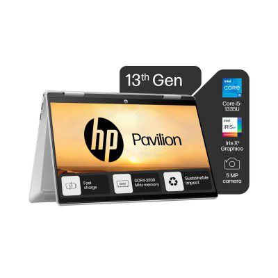 HP Pavilion x360 13th Gen Intel Core i5-1335U 14-ek1074TU Laptop (16GB RAM + 512GB SSD + Intel Iris X Graphics)