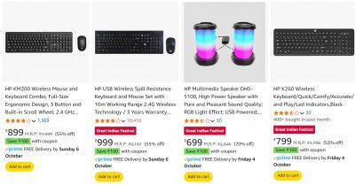 Hp Products upto 70% to 90%