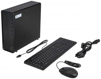 HP Slim Desktop 12th Gen Intel Core i3-12100 (8GB SDRAM/256 GB SSD/Intel UHD Graphics 630/HP 125 USB Black Wired Keyboard/FreeDos 3.0 OS/1 Year Warranty,Dark Black),S01-pF2201il