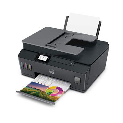 HP Smart Tank 530 Dual Band WiFi Colour Printer with ADF, Scanner and Copier, High Capacity Tank (18000 Black and 8000 Colour) with Automatic Ink Sensor