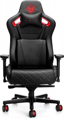 HP Stainless Steel Omen Citadel Gaming Chair with 4D Adjustable Arm Rests and Extra Thick Cushions, Black