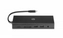 HP Travel USB-C Multi-Port Hub Docking Station with USB-C, RJ-45, HDMI, SD and Micro SD Slots - 1C1Y5AA, Black...