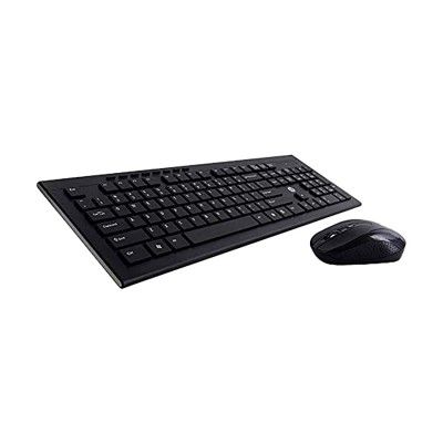 HP USB Wireless Spill Resistance Keyboard and Mouse Combo with 10m Working Range 2.4G Wireless Technology (4SC12PA)