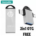 HP V220g OTG 2IN1 128 GB Pen Drive (Silver)...
