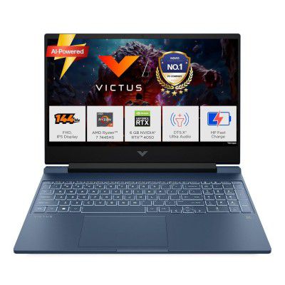 HP Victus, AMD Ryzen 7 7445HS, 6GB RTX 4050, 16GB DDR5(Upgradeable) 512GB SSD, fb3130AX | Gaming Laptop