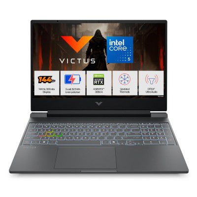 HP Victus, Intel Core 5 210H, 4GB RTX 3050 A (24GB DDR5, 512GB SSD), Mica Silver, 2.29kg, fa2500TX, Backlit, Gaming Laptop