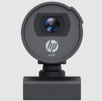 HP w100 Webcam For Desktop (480p Resolution 1W4W4AA Black)