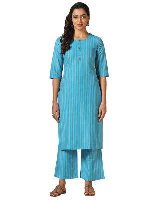 Hritika Cotton Blend Straight Pattern Kurtaset (HRKB0054_Parent)