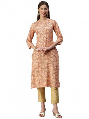 Hritika Rayon Printed Pattern Kurta (HRK0107_Parent)