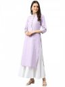 Hritika Women Dark Blue Striped Self Design Straight Cotton Blend Kurta [ HRK0037_Parent ]...