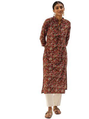 Hritika Women's Digital Print Maroon Color Kurta with Calf Length (HRKR1_Shy_1114KR)