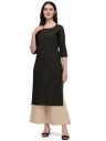 Hritika Women's Embellished Black Color Kurta with Calf Length (HRKR3_HRK0014BLCK)...