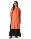 Hritika Women's Striped Orange Color Kurta with Calf Length (HRKR3_HRK0038ORNGE)...