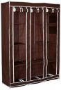 HRM Home 3 Door 10 Shelf PP Collapsible Wardrobe Chocolate Brown...