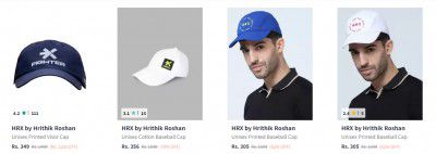 Mynta: Upto 86% off Hrx By Hrithik Roshan Caps | starting at ₹285