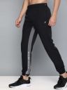 HRX By Hrithik Roshan Men  Anthracite Typographic Slim Fit Rapid-Dry Antimicrobial Training Joggers...