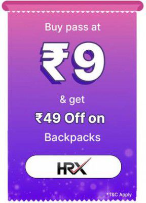 BBD Sale | HRX by Hrithik Roshan Pass only at Rs. 9 and get a discount of 25% upto Rs. 49