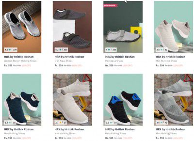Myntra : UP TO 89% Off - HRX by Hrithik Roshan Mens Shoes