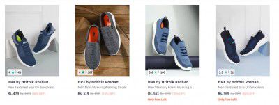 Upto 84% Off HRX By Hrithik Roshan Shoes | Start @ 539