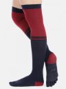 HRX by Hrithik Roshan Women Navy & Maroon Colourblock Knee Length Five Toe Yoga Socks...