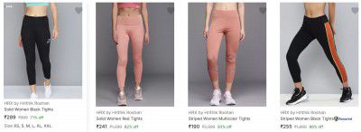 Hrx By Hrithik Roshan Womens Tights Upto 93% Off