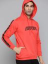 HRX by Hrithik RoshanMen Pink & Black Typography Print Hooded Sweatshirt...