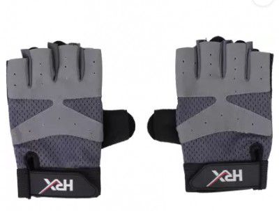 HRX Combat half Finger Riding Glove Riding Gloves  (Black, Grey)