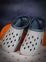 HRX Men Grey Self Design Rubber Clogs...