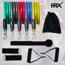 HRX Resistance Bands Set for Exercise, Stretching and Workout Toning Resistance Tube ...