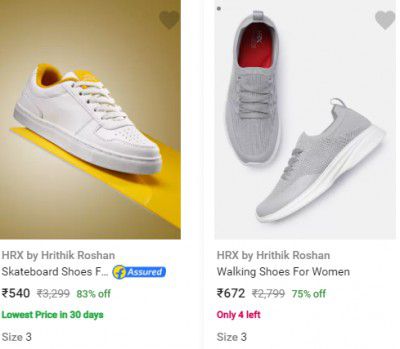 HRX Womens Shoes Starting @ ₹540/-