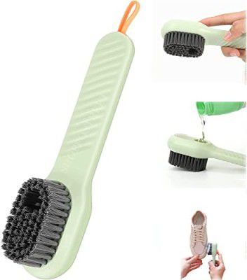 HS Enterprise Soap Dispensing Cleaning Brush with Handle Scrubbing Reusable Washing Shoe Brush for Shoes Clothes Cleaning