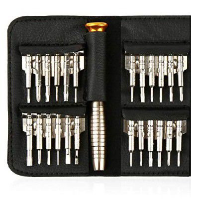 H&S. H&S Interchangeable Precision Screwdriver Set with Case Mini Screwdriver Tool Kit Pouch Glasses Eyeglass Sunglass Repair Tool for Watch Laptop Mobile Phone iPhone iPad