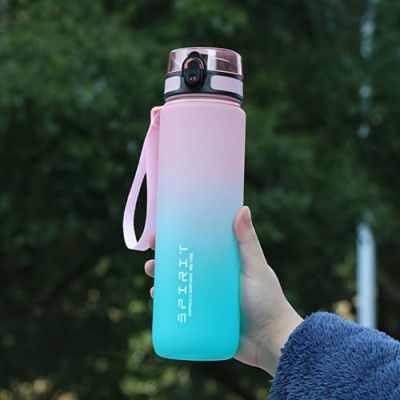 HSR Portable Leakproof Bpa Free Plastic Motivational Water Bottle for Men & Women (1 L)