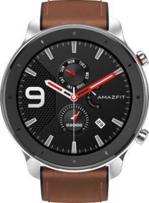 Huami Amazfit GTR 47 mm Smartwatch (Brown Strap, Regular)