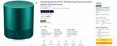Huawei Bluetooth CM510 100 Watt Dual Channel Outdoor Speaker (Emerald Green)