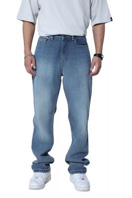 Hubberholme Men Blue Cotton Straight Fit Casual Jeans