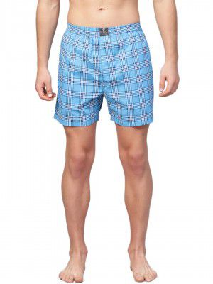 Hubberholme Men Boxer Regular Checkered Cotton - Relaxed Regular Fit and Comfortable Latest Innerwear Boxer Shorts with Elastic Waistband for Men/Boys with 2 Side Pockets