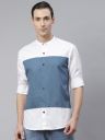 Hubberholme Men White & Blue Colourblocked Casual Shirt...